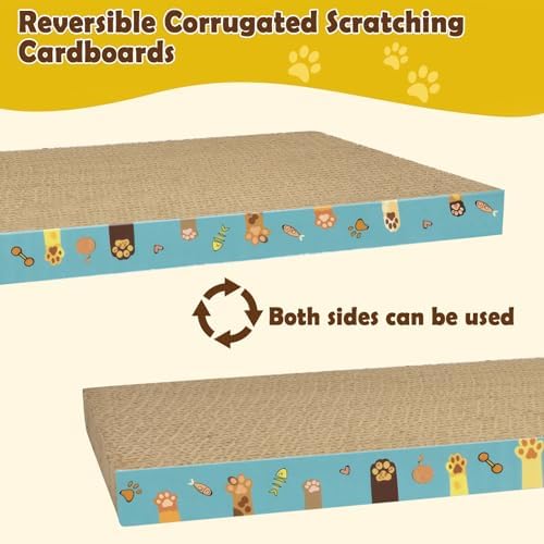Cardboard Cat Scratcher 3 Pack Refill Reversible Cat Scratching Pad Durable Cat - Image 5
