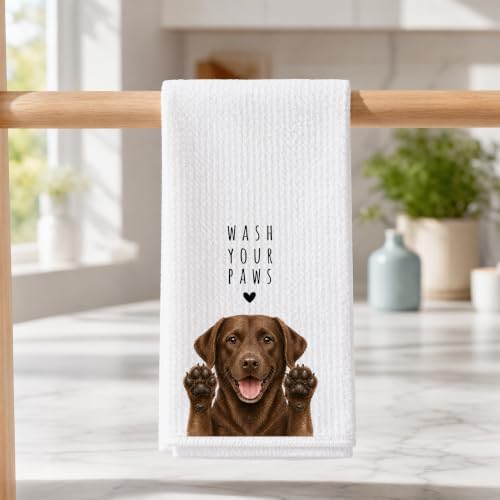 Labrador Kitchen Towel, Hand Towel, Chocolate Lab Gifts - Image 3