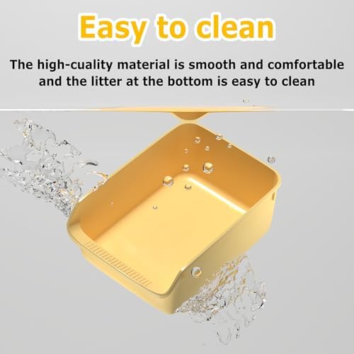 Large Cat Litter Box with High Side Cat Litter Pan Boxes - Image 6