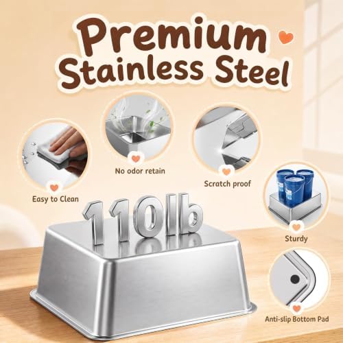 Jotesnew Small Stainless Steel Cat Litter Box - Image 7