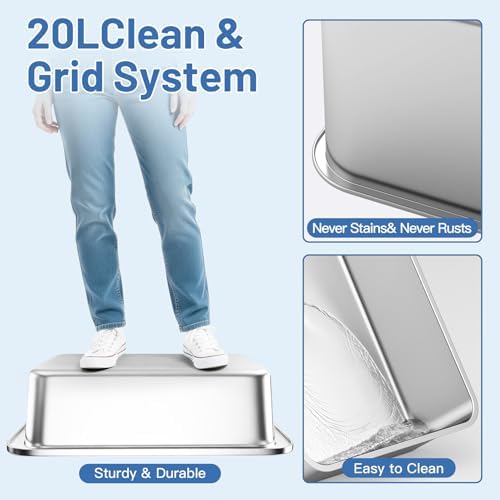 Jotesnew 2 Pack XL Stainless Steel Cat Litter Box - Image 6
