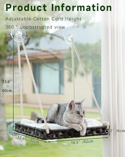 SETVSON Cat Window Perch, Cat Window Hammock Bed - Image 5
