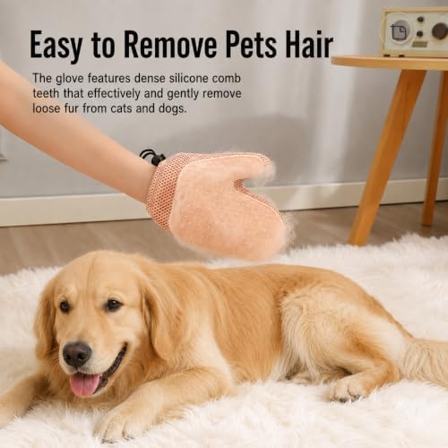 Pet Hair Removal Glove, Double-Sided Grooming Glove - Image 4