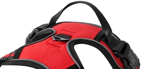 Red No-Pull Dog Harness with 2 Leash Clips，Soft Padded Vest - Image 3