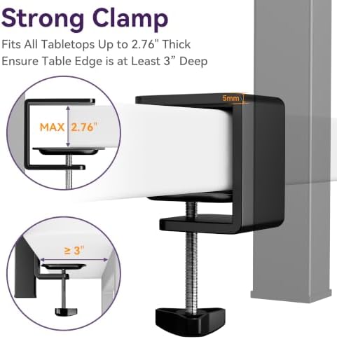 H-Shape Dog Grooming Arm for Table, 26-50" W, - Image 5