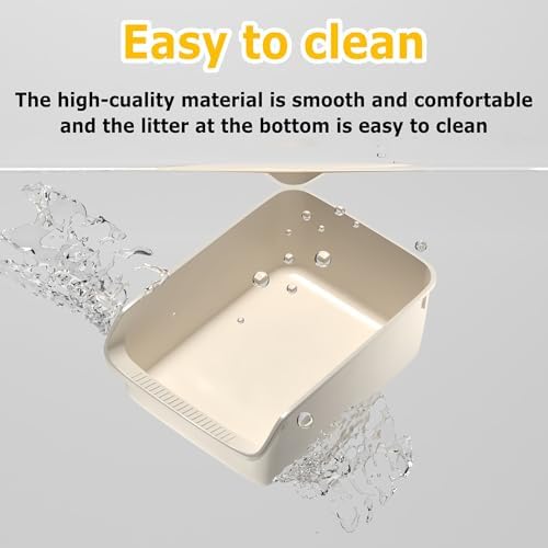 Large Cat Litter Box with High Side Cat Litter Pan Boxes - Image 6