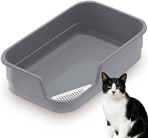 Vealind Extra Large Cat Litter Box High Sided and Low Entry Litter Tray by Vealind