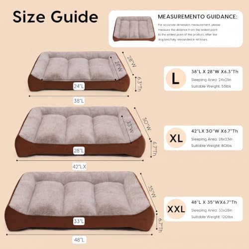 Orthopedic Dog Beds Large Sized Dog, Washable Dog Bed - Image 4