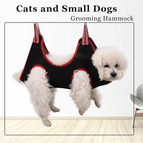 Dog Grooming Hammock Harness Breathable Pet Cat Hammock 8.5" - Image 7