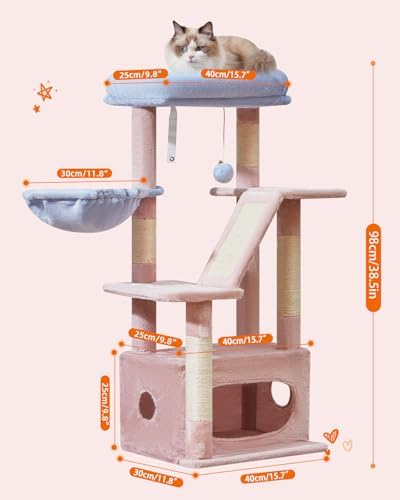 Taoqimiao Cat Tree, 38.5In Cat Tower - Image 5