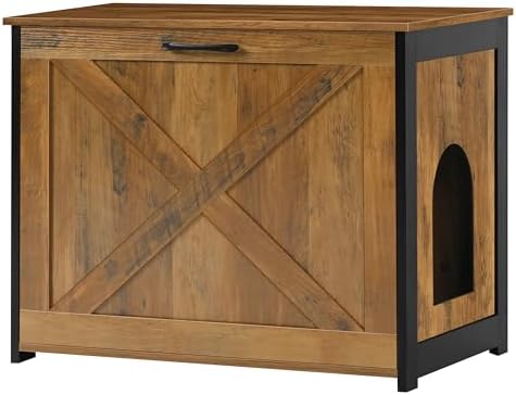 Dwanton Cat Litter Box Enclosure, Hidden Litter Box Furniture, 27.6 Inches by DWANTON