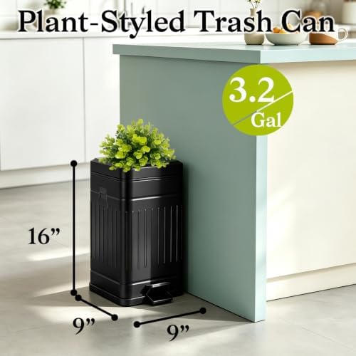 Outdoor Dog Poop Trash Can, Plant-Styled Small Trash Can - Image 2