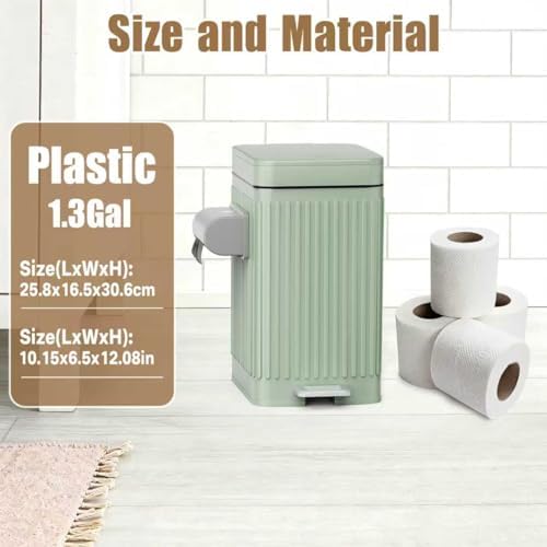 Dog Poop Trash Can for Outside & Indoor, 5L/1.3Gal Small Pet Waste Bin - Image 6