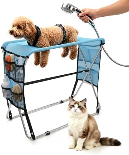 Dog Grooming Hammock with Stand by Unknown