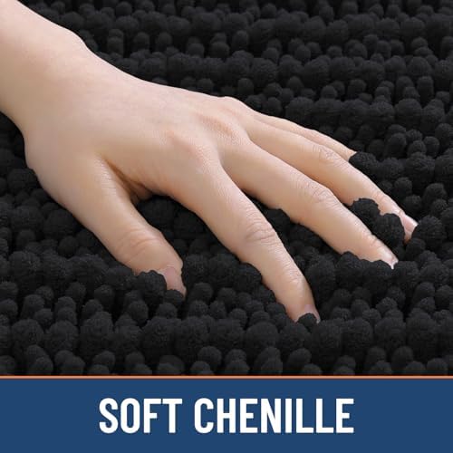 Smiry Bathroom Rugs 48X32, Extra Soft Rubber Backing Chenille Bath Mats - Image 4
