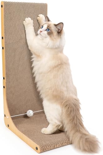 26.8 Inch Cat Scratching Post, Premium High Density Cardboard Cat Scratcher by Unknown