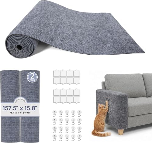 157.5" x 15.8" Cat Scratch Furniture Protector, Self-Adhesive Couch Protector by BOLIAN