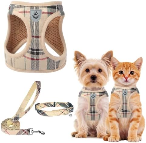 PUPTECK Adjustable Dog Harness Collar and Leash Set Step in No Pull Pet Harness by PUPTECK