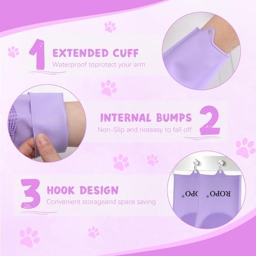 ROPO silicone gloves for pet grooming, and massage - Image 6