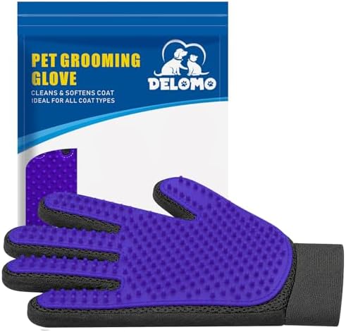 Pet Hair Removal Glove with 255 Silicone Tips by DELOMO