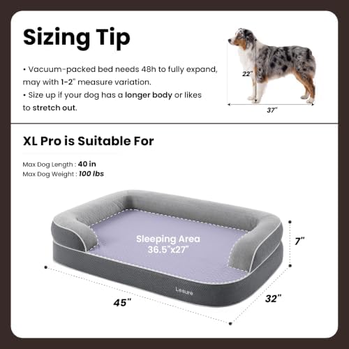 LE SURE RealOrtho™ XL Pro 3-Layer Orthopedic Extra Large Dog Bed - Image 5