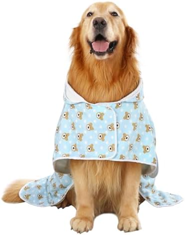 HDE Hooded Dog Bathrobe Quick Dry Towel Wrap - Image 4