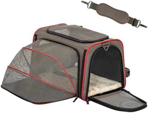 Petsfit Expandable Cat Carrier Dog Carriers, Airline Approved Soft-Sided by Petsfit
