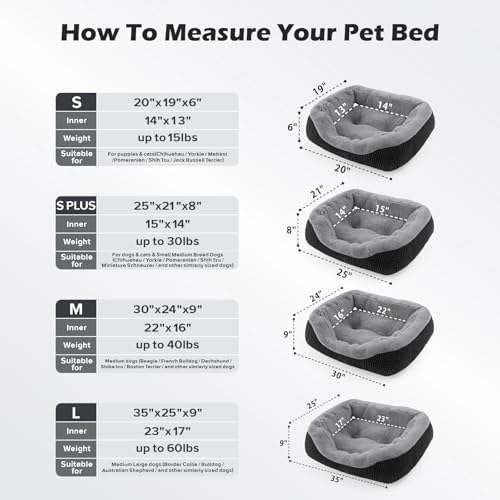 INVENHO Dog Bed Medium Size, Orthopedic Warming Soft Calming Sleeping Durable - Image 5