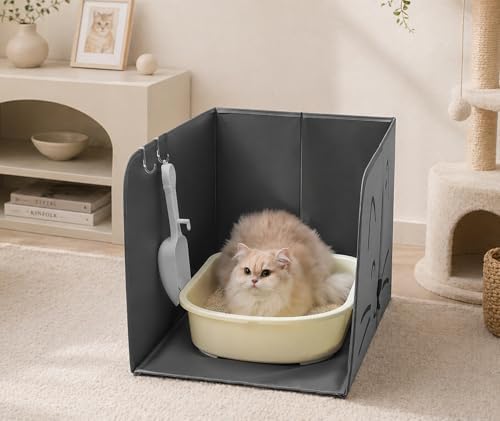 Anti-Leakage Cat Litter Box Enclosure Splash Guard, High Side Cat Box Enclosure - Image 6