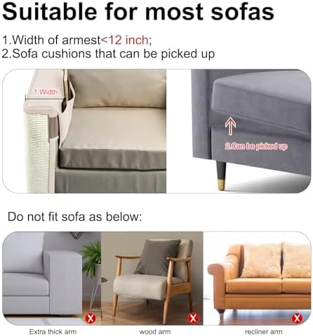Cat Scratch Sofa Protector, 27.6”L*19.6“W Cat Scratch Furniture Protector Pad - Image 4