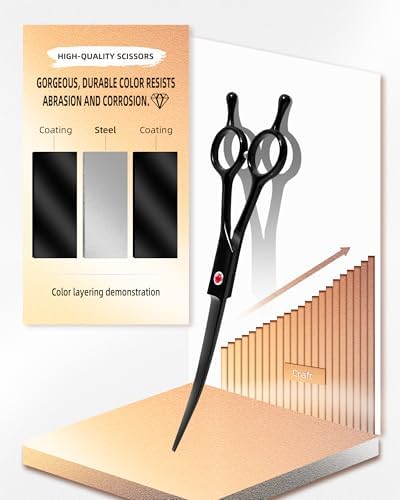 Dog Grooming Scissors, Curved Scissors - Image 5