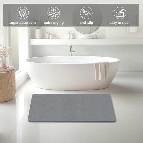THMINS Extra Large Stone Bath Mat - Image 2