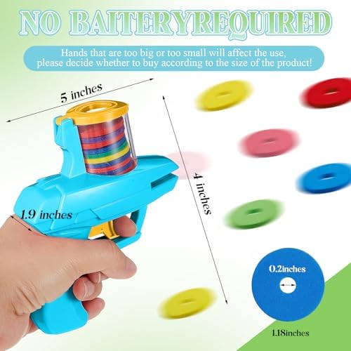 Sumind 2 Pcs Foam Disc Shooter Blasters, Light Blue - Image 2