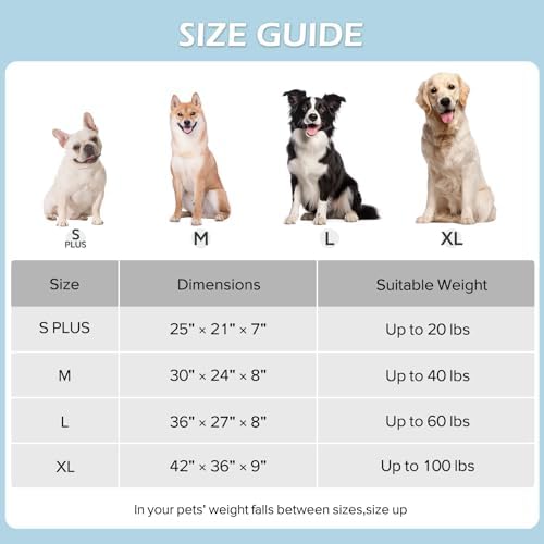 JOEJOY Cute Dog Bed Medium Size Dog, Rectangle Soft Furry Dog Beds - Image 5