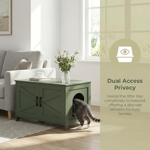 Homhedy 31.5" L Cat Litter Box Enclosure - Image 2