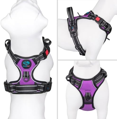 PHOEPET No Pull Dog Harnesses for Small Dogs Reflective Adjustable - Image 2