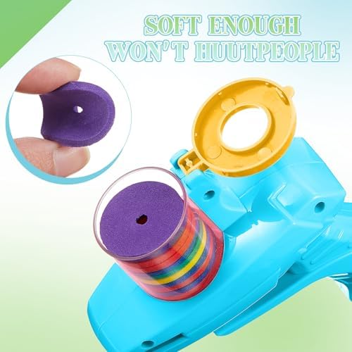 Sumind 2 Pcs Foam Disc Shooter Blasters, Light Blue - Image 4