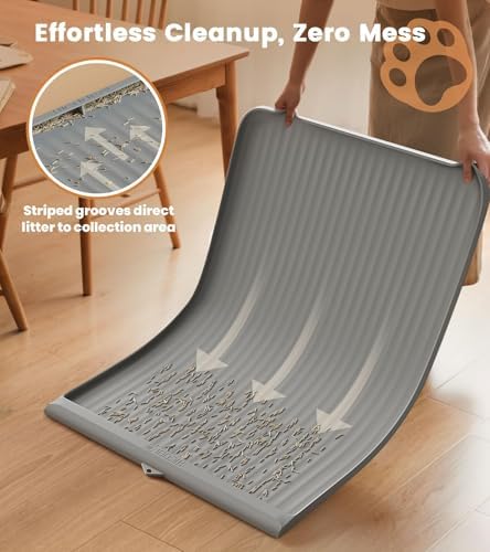 Cat Litter Mat 36"x24", Waterproof Litter Trapping Mat - Image 2