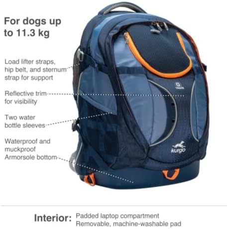 Kurgo G-Train Pet Carrier Backpack, Ink Blue - Image 3