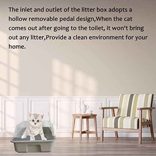 Open Cat Litter Box with High Side, Anti-Splashing Cats Litters Pan, Kitten - Image 4