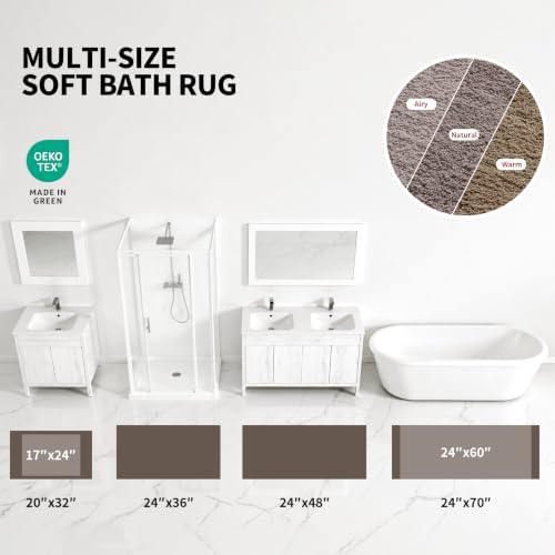 ILANGO Bathroom Rugs 60" × 24", Extra Soft Absorbent Microfiber Bath Rugs - Image 4