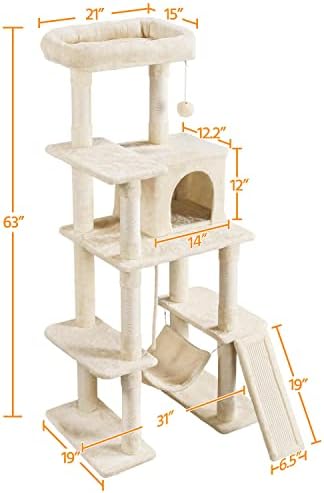 Yaheetech 63in Sturdy Large Cat Tree - Image 4