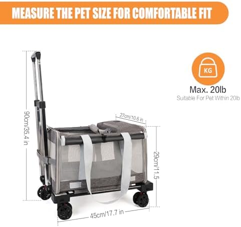Pet Carrier with Wheels - Image 3