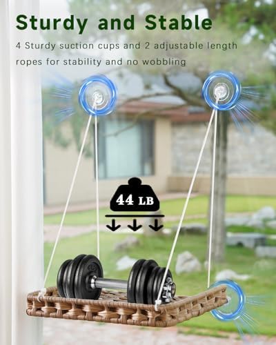 SETVSON Cat Window Perch 2-in-1 Cat Window Hammock Bed, Wall Shelves - Image 3