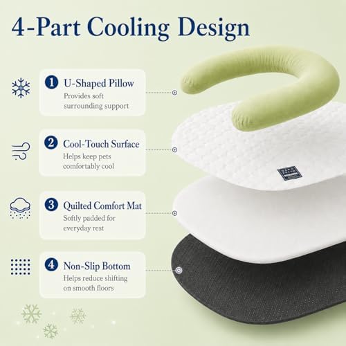Cat Cooling Bed Mat, Breathable Summer Non-Slip Cushion Pad - Image 2