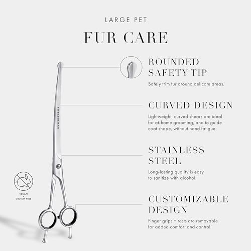 Tweezerman 9" Pet Grooming Shears-Safety Round Tips - Image 6