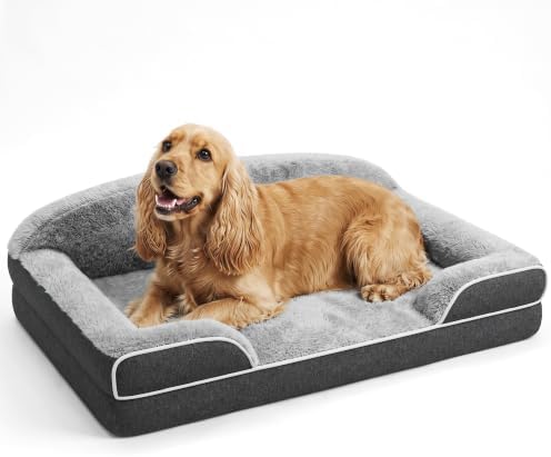 Extra Large Orthopedic Dog Bed, XL Washable Pet Couch Bed by AMOISE