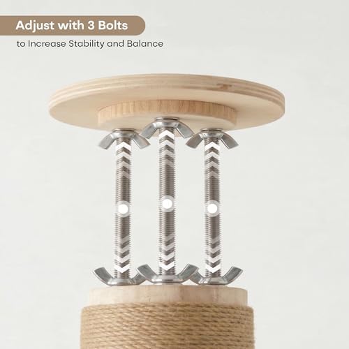 Floor to Ceiling Cat Tree, 5 Tier Adjustable Height Climbing Tower - Image 6