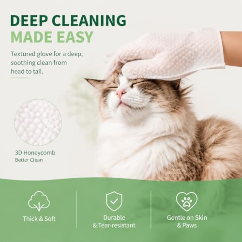 Pet Cleaning Glove Wipes for Dogs & Cats - Image 3