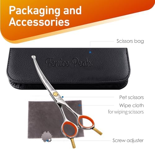 6'' Small Curved Scissors Lightweight Dog and Cat Grooming Scissors - Image 6
